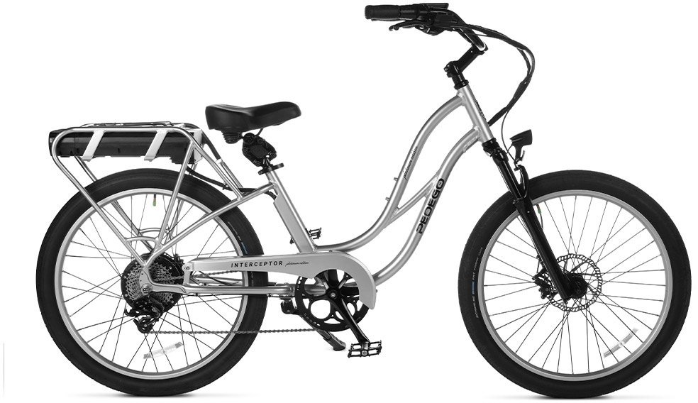 Pedego Interceptor: Platinum Edition (Step-Thru, Spokes, 10.5Ah)